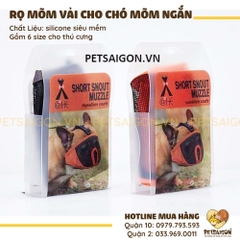 Rọ Mõm Cho Chó Mõm Ngắn Bằng Vải