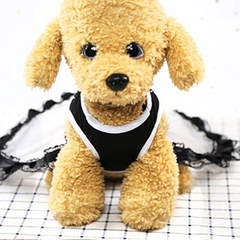 Đầm Cho Chó Mèo Công Chúa Đính Hạt Màu Đen