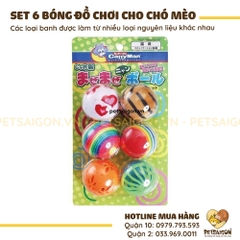 Đồ Chơi Cho Chó Mèo Set Bóng Nhiều Màu