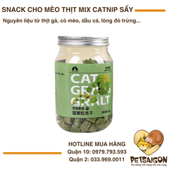 Snack Thịt Mix Catnip Sấy Cho Mèo 60g