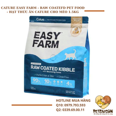 CATURE EASY FARM - RAW COATEFD PET FOOD - HẠT THỨC ĂN CATURE CHO MÈO 1.5KG