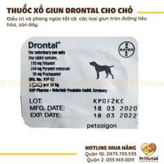 Thuốc Sổ Giun Cho Chó Drontal