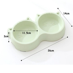 Tô Ăn Cho Chó Mèo - Tô Nhựa Đôi Mèo