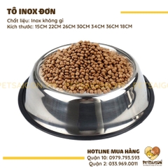 Tô Ăn Cho Chó Mèo Bằng Inox