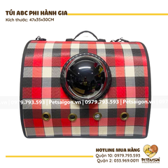 Túi Vận Chuyển Chó Mèo ABC Phi Hành Gia (Kèm Vòm Nhựa + Lưới Phẳng)