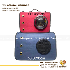 Túi Vận Chuyển Chó Mèo - Túi Vòm Phi Hành Gia (Kèm Vòm Nhựa + Lưới Phẳng)