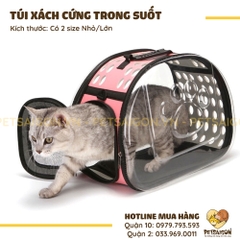 Túi Xách Cho Chó Mèo Trong Suốt