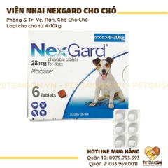 Viên Nhai NexGard Trị Ve, Bọ Chét & Ghẻ Cho Chó