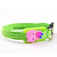 Vòng Cổ Cho Chó Mèo Có Đèn Led Hình Kitty