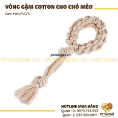 Đồ Chơi Cho Chó Mèo Vòng Gặm Bằng Cotton