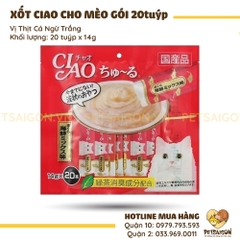 Xốt CIAO cho mèo  (gói 20 tuýp)
