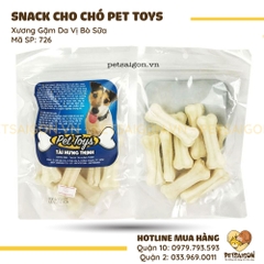 Xương Cho Chó Gặm Bằng Da Bò Vị Sữa