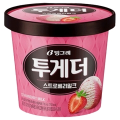 Kem hộp dâu sữa Binggrae Together Strawberry Milk Hàn Quốc 710ML