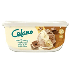 Kem hộp Celano 3 trong 1 tiramisu - sữa hạt - socola 860ml