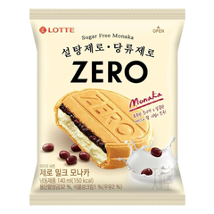 Kem bánh đậu đỏ Lotte Zero Monaka Hàn Quốc 140ML