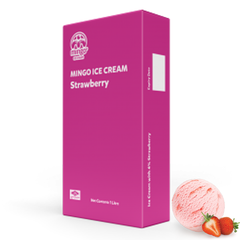 Kem kẹp dâu tây Mingo Strawberry Hawker Pack 1L