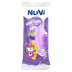 Kem Nuvi sữa tươi trai cây nho 52g