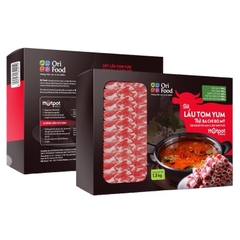 Combo sốt lẩu Tomyum thịt ba chỉ bò Mỹ Hotpot Story OriFood 1.3kg