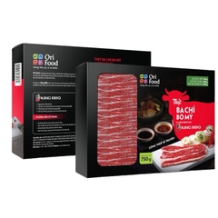 Combo thịt ba chỉ bò Mỹ và sốt nướng King BBQ OriFood 750g