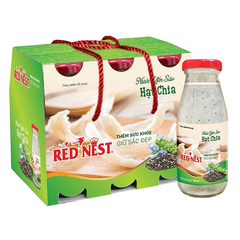 Nước yến sào Red Nest hạt chia lốc 6 chai*185ml