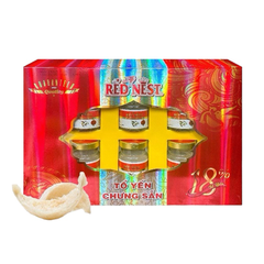 Tổ yến chưng sẵn Red Nest đường phèn 18% hộp 6 lọ*70ml