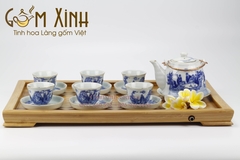 Bộ Vuốt S3 Trúc lâm thất hiền men lam cổ viền vàng kim