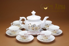 Bộ bình trà Phú Quý hoa vàng kim (ấm 600ml)