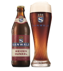 Bia Sanwald Weizen Dunkel 5% – Chai 500ml – Thùng 20 Chai