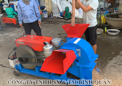 Máy Băm Gỗ 2T Đa Năng + Đầu Nổ Đề + Ác Quy