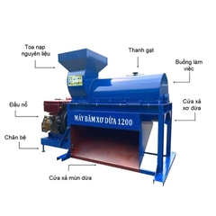 Máy Băm Xơ Dừa B1200 Đầu Nổ ( phiên bản 2023 )