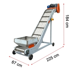 Băng tải thức ăn chăn nuôi D400 1m5