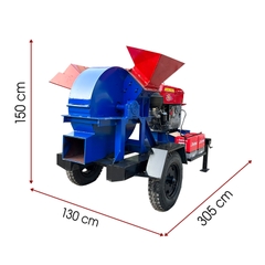 Máy băm gỗ đa năng 5T bệ kéo phiên bản mới