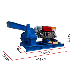 Máy nghiền thức ăn chăn nuôi B20 lắp đầu nổ D30