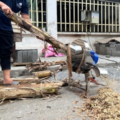 Máy băm chuối inox cửa ngang