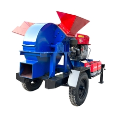 Máy băm gỗ đa năng 5T bệ kéo phiên bản mới
