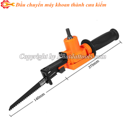 Đầu chuyển máy khoan thành cưa kiếm