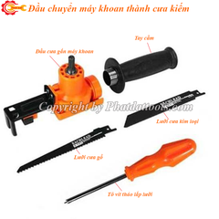 Đầu chuyển máy khoan thành cưa kiếm