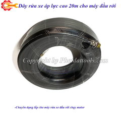 Cuộn dây rửa xe áp lực cao 20m cho máy rửa xe đầu rời