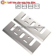 Set 2 luỡi bào gỗ bằng thép gió HSS thay thế phù hợp cho các dòng mày bào điện chuyên dụng