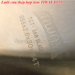 Lưỡi cưa thép hợp kim tốc độ chậm TIWAY D355-64 răng