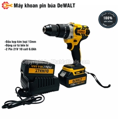 Máy Khoan Pin Búa Động Cơ Từ DeWALT Đầu Kẹp 13mm