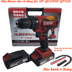 Máy Khoan Vặn Vít Dùng Pin QUANYOU QY5220