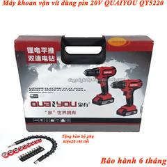 Máy Khoan Vặn Vít Dùng Pin QUANYOU QY5220