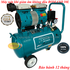 Máy nén khí sạch giảm âm không dầu ROMANO 30L 800W