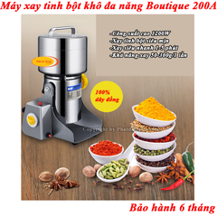 Máy Xay Tinh Bột Khô Đa Năng 200A Vỏ Inox