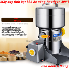 Máy Xay Tinh Bột Khô Đa Năng 200A Vỏ Inox