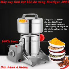 Máy Xay Tinh Bột Khô Đa Năng 200A Vỏ Inox