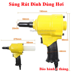 Súng Rút Đinh Tán,Đinh Rive  Dùng Hơi TOP Đài Loan