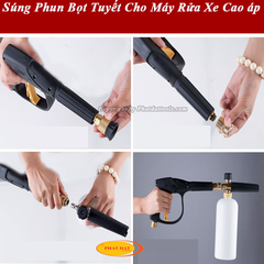 Súng Rửa Xe Phun Bọt Tuyết Cho Máy Rửa Xe Gia Đình