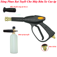 Súng Rửa Xe Phun Bọt Tuyết Cho Máy Rửa Xe Gia Đình